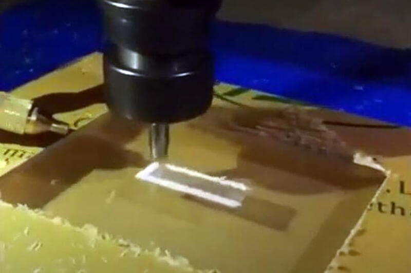 Milling acrylic surface