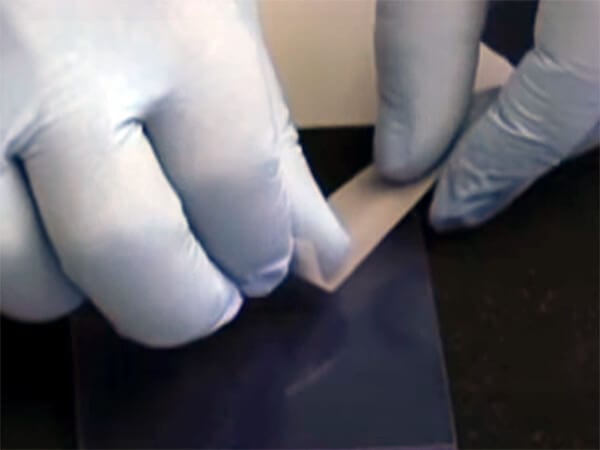 Adhesive Tape removes film of acrylic